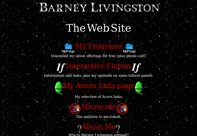 My first website, from 1997 to 1999 or so