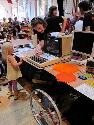 TwitBeeb at Brighton Mini Maker Faire 2012.